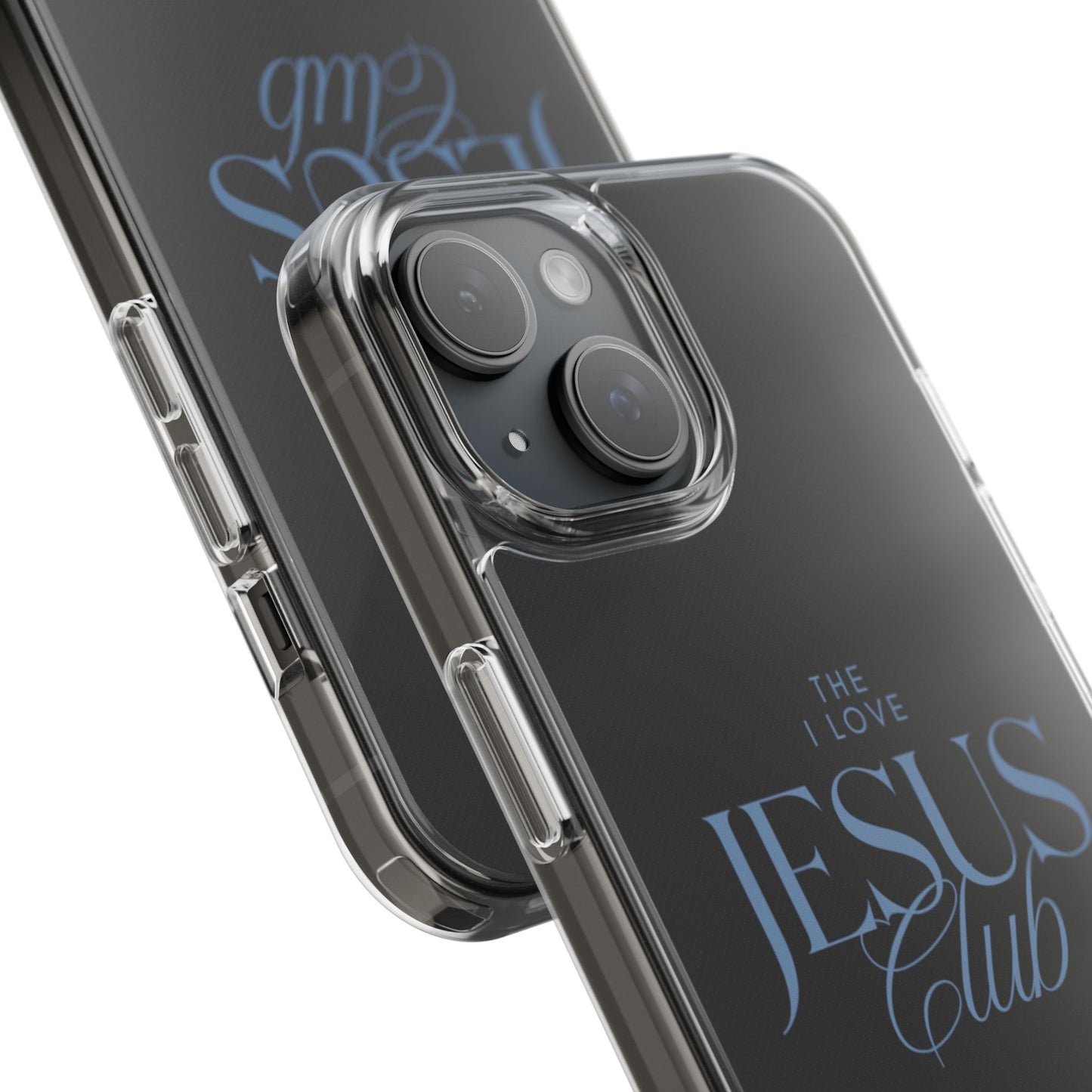 The I Love Jesus Club Clear Phone Case